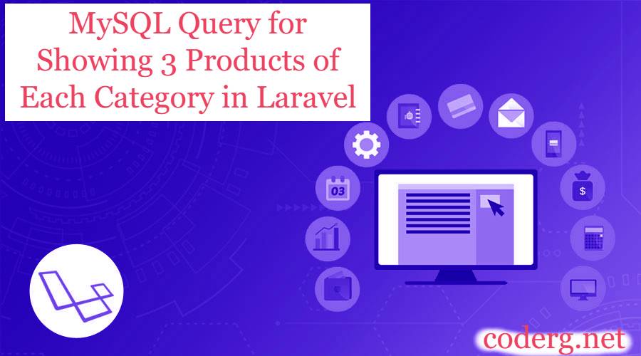 MySQL Query for Showing 3 Products of Each Category in Laravel ,2024